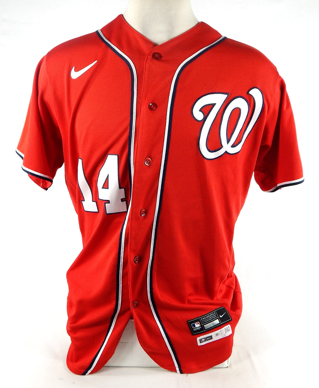 2022 Washington Nationals Adrian Sanchez #14 Game Issued Pos Used Red Jersey 9 Pic2