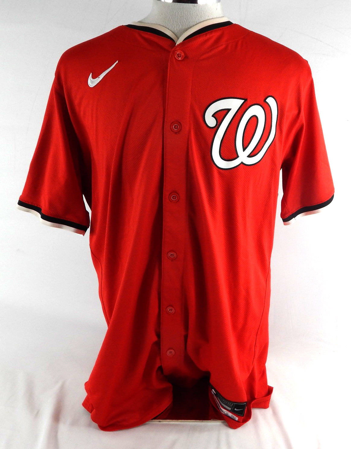 2025 Washington Nationals Cayden Wallace #56 Game Issued Pos Used Red Jersey 1