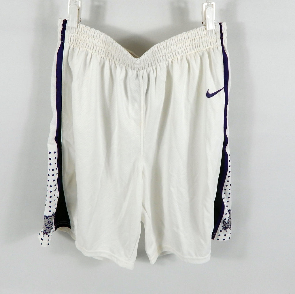 2015-16 Texas Christian TCU Horned Frogs Game Issued White Shorts L 918