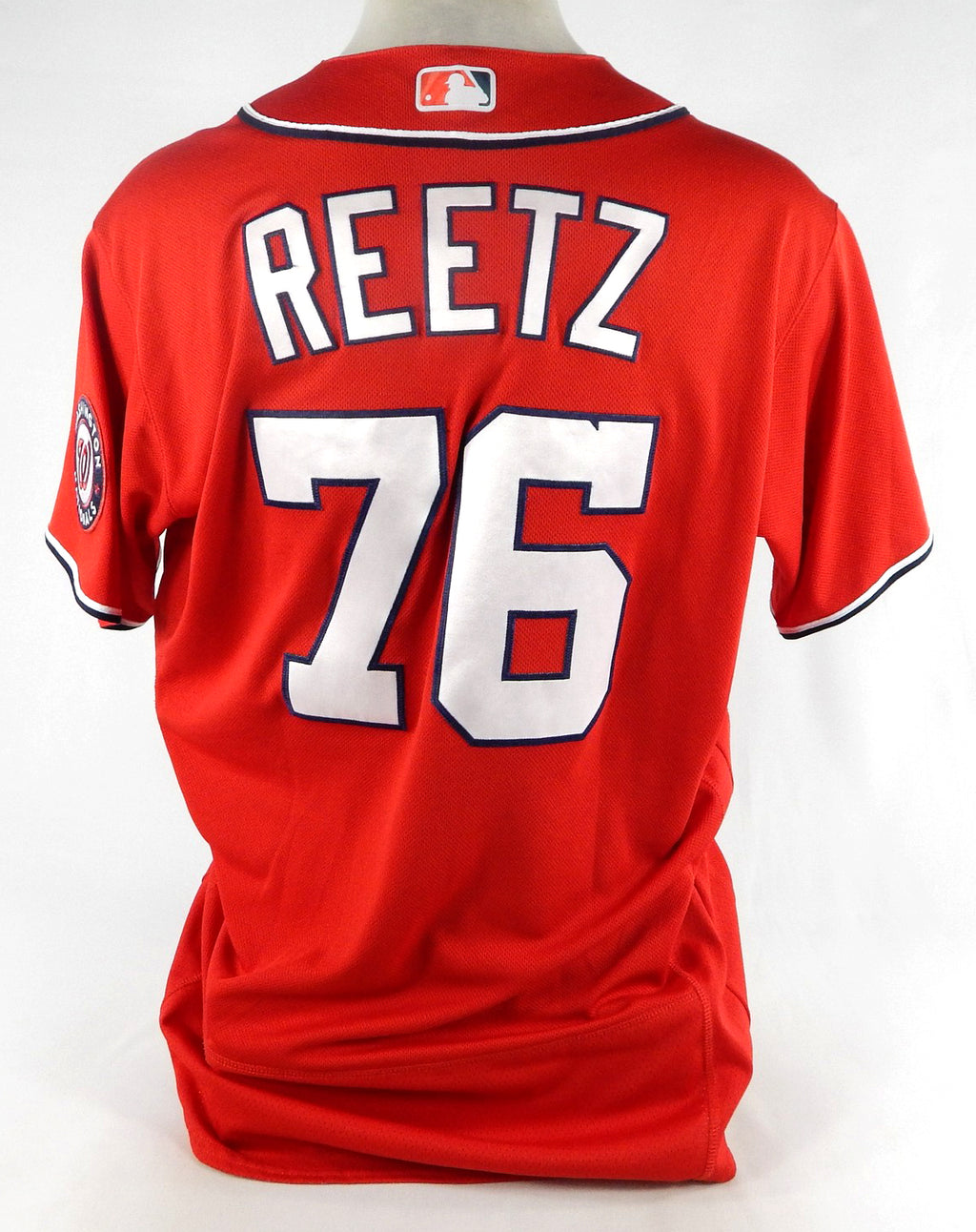 2021 Washington Nationals Jakson Reetz #76 Game Issued Pos Used Red Jersey 48 1