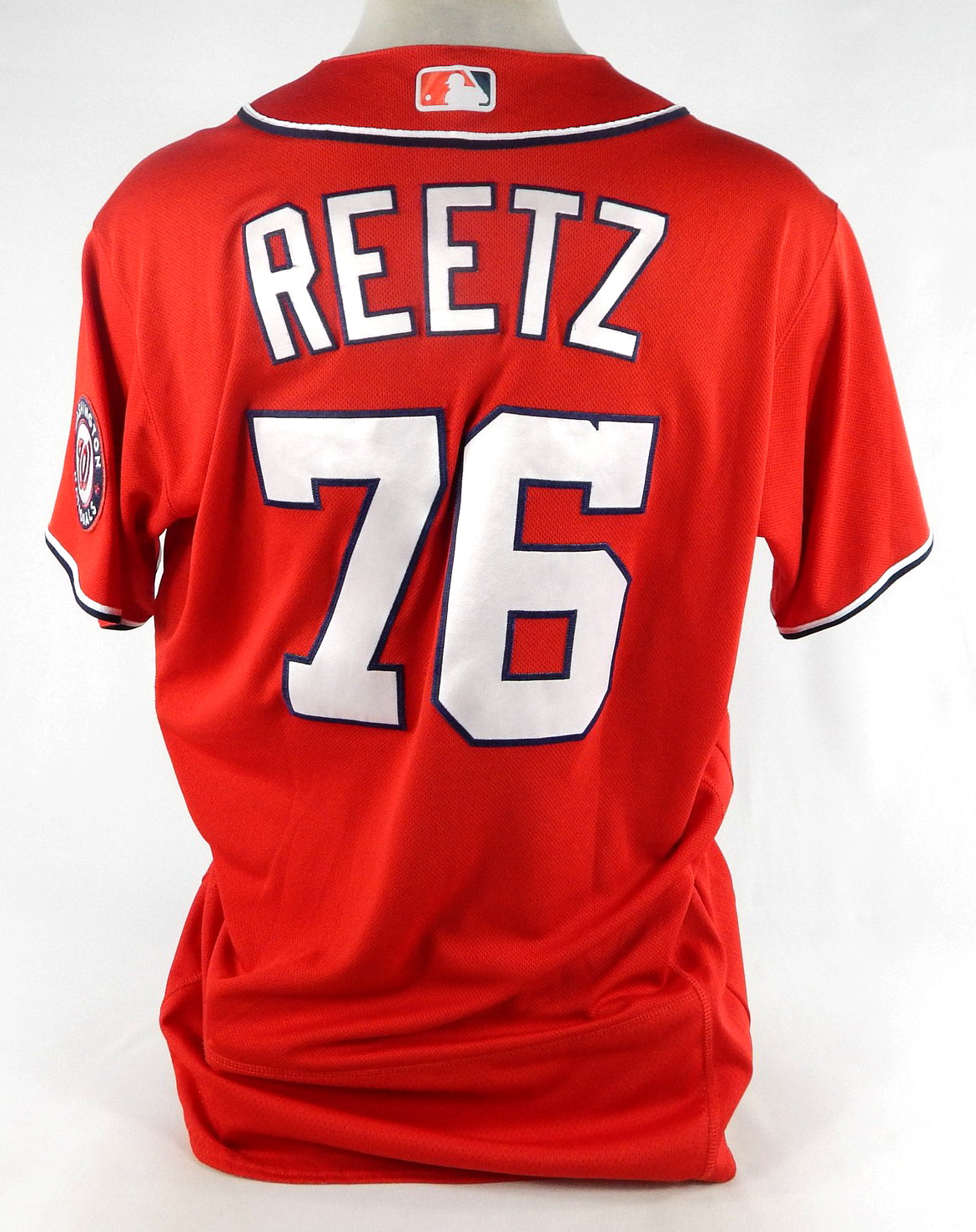 2021 Washington Nationals Jakson Reetz #76 Game Issued Pos Used Red Jersey 48 1