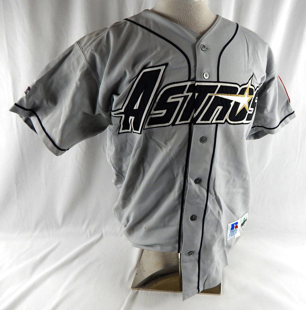 2001 Pittsfield Astros DeAza #22 Game Used Grey Jersey 100 Years Patch 46 497