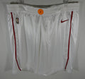 2017-18 Indiana Pacers Game Issued White Game Shorts HWC Nike Pro Cut 48 1030S
