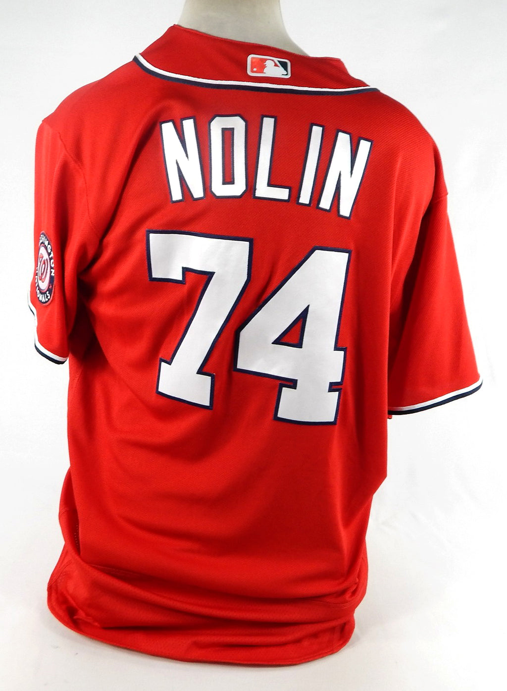 2021 Washington Nationals Sean Nolin #74 Game Issued Red Jersey 50 792