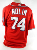 2021 Washington Nationals Sean Nolin #74 Game Issued Red Jersey 50 792