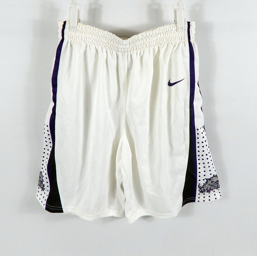 2015-16 Texas Christian TCU Horned Frogs Game Issued White Shorts S 921