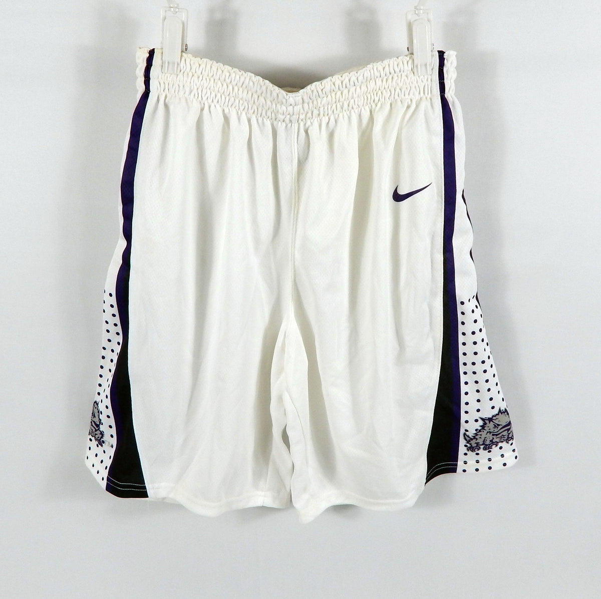 2015-16 Texas Christian TCU Horned Frogs Game Issued White Shorts S 921