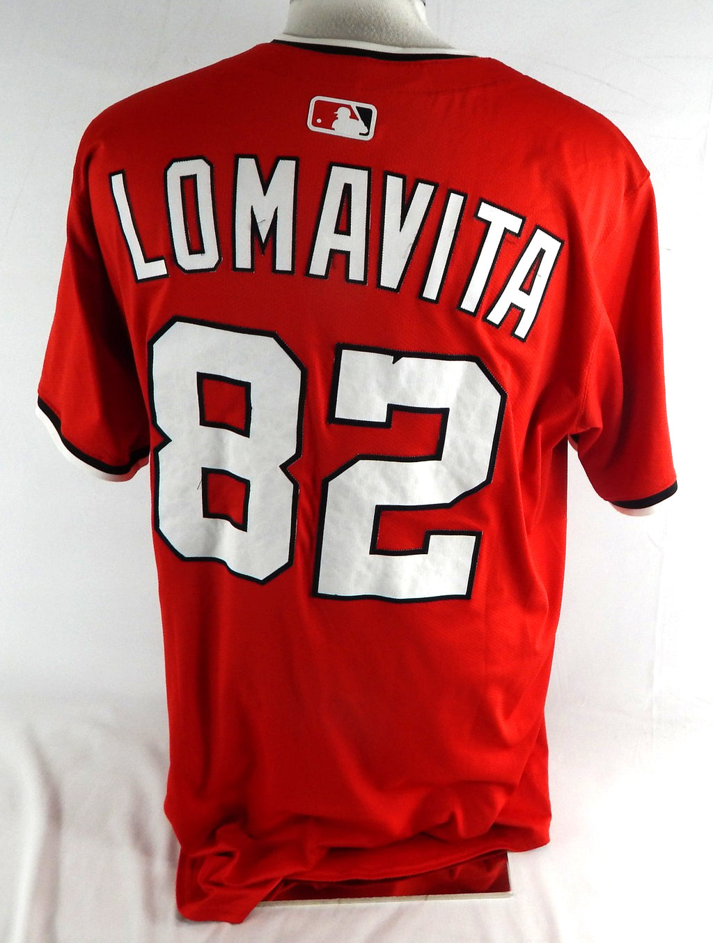 2025 Washington Nationals Caleb Lomavita #82 Game Issued Pos Used Red Jersey 3 Pic2