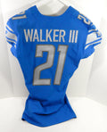 2019 Detroit Lions Tracy Walker #21 Game Issued Blue Jersey 40 DP62776