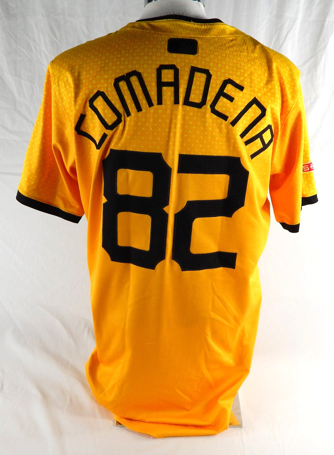 2024 Pittsburgh Pirates Jordan Comadena #82 Game Issued Yellow Jersey City Con 3 Pic2