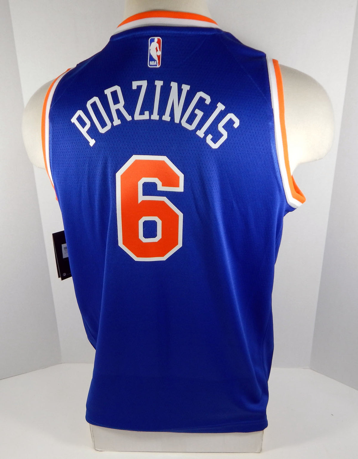 Youth New York Knicks Kristaps Porzingis #6 Blue Jersey Swingman Large Nike Pic2