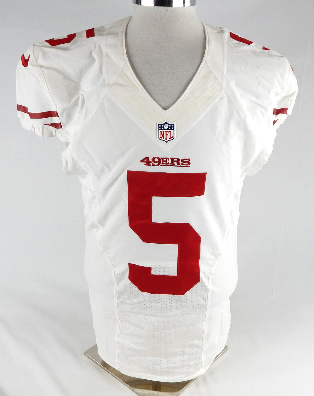 2012 San Francisco 49ers #5 Game Issued White Jersey 42 291