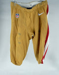 San Francisco 49ers #27 Game Used Gold Pants 30 DP68246