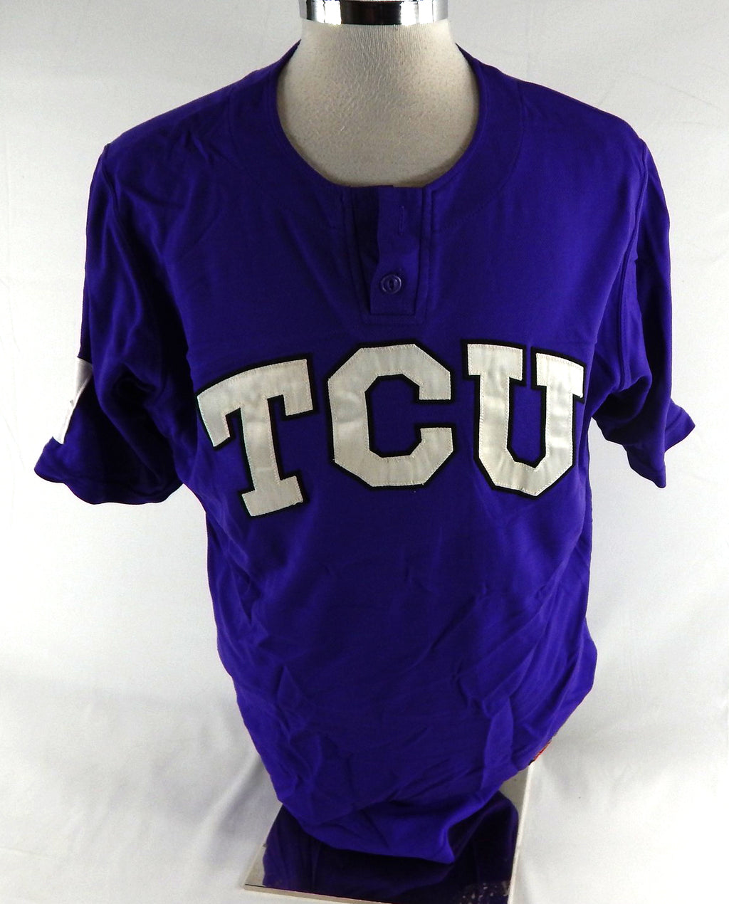 2010s Texas Christian TCU Horned Frogs #26 Game Used Purple Jersey Baseball L 0
