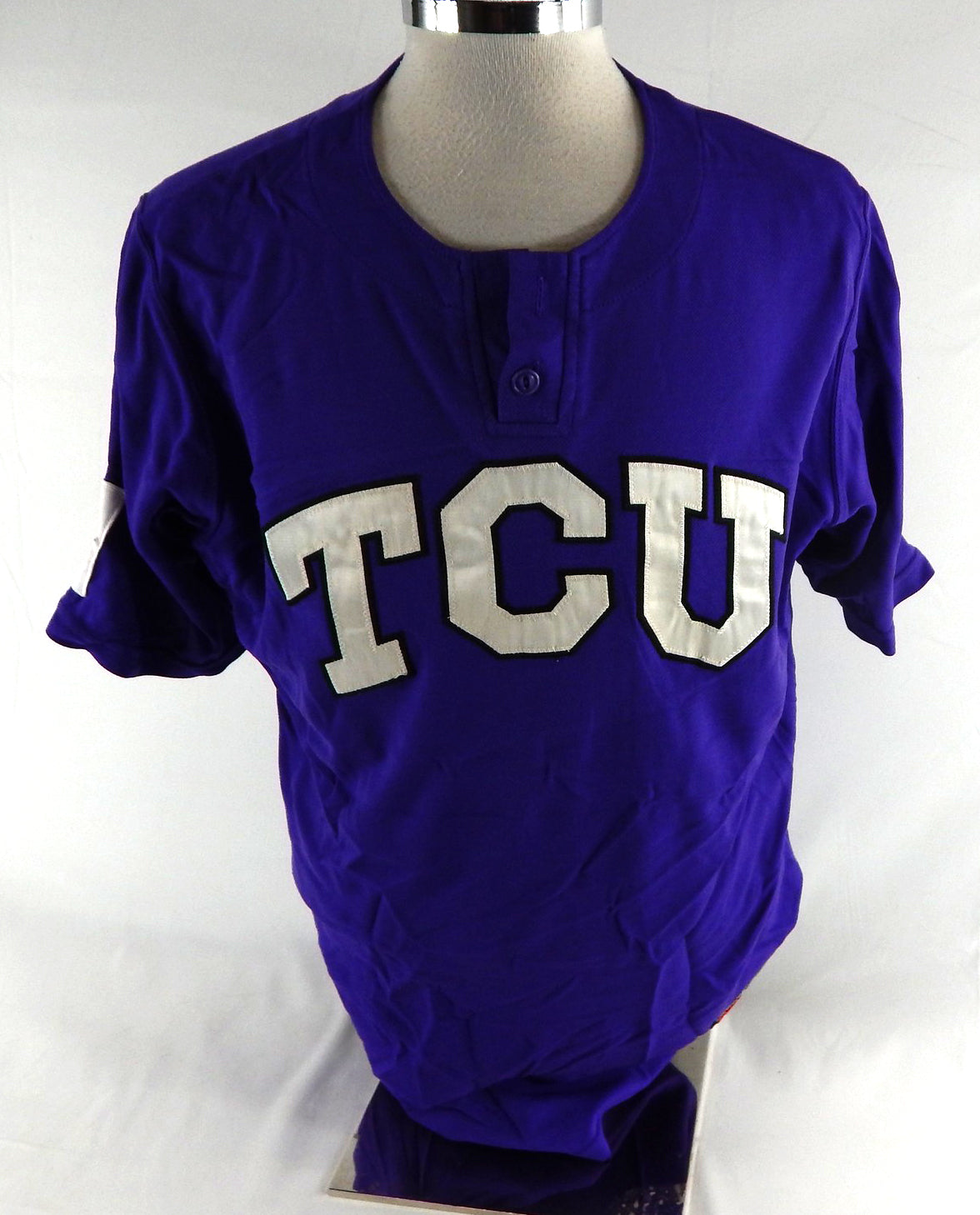 2010s Texas Christian TCU Horned Frogs #26 Game Used Purple Jersey Baseball L 0
