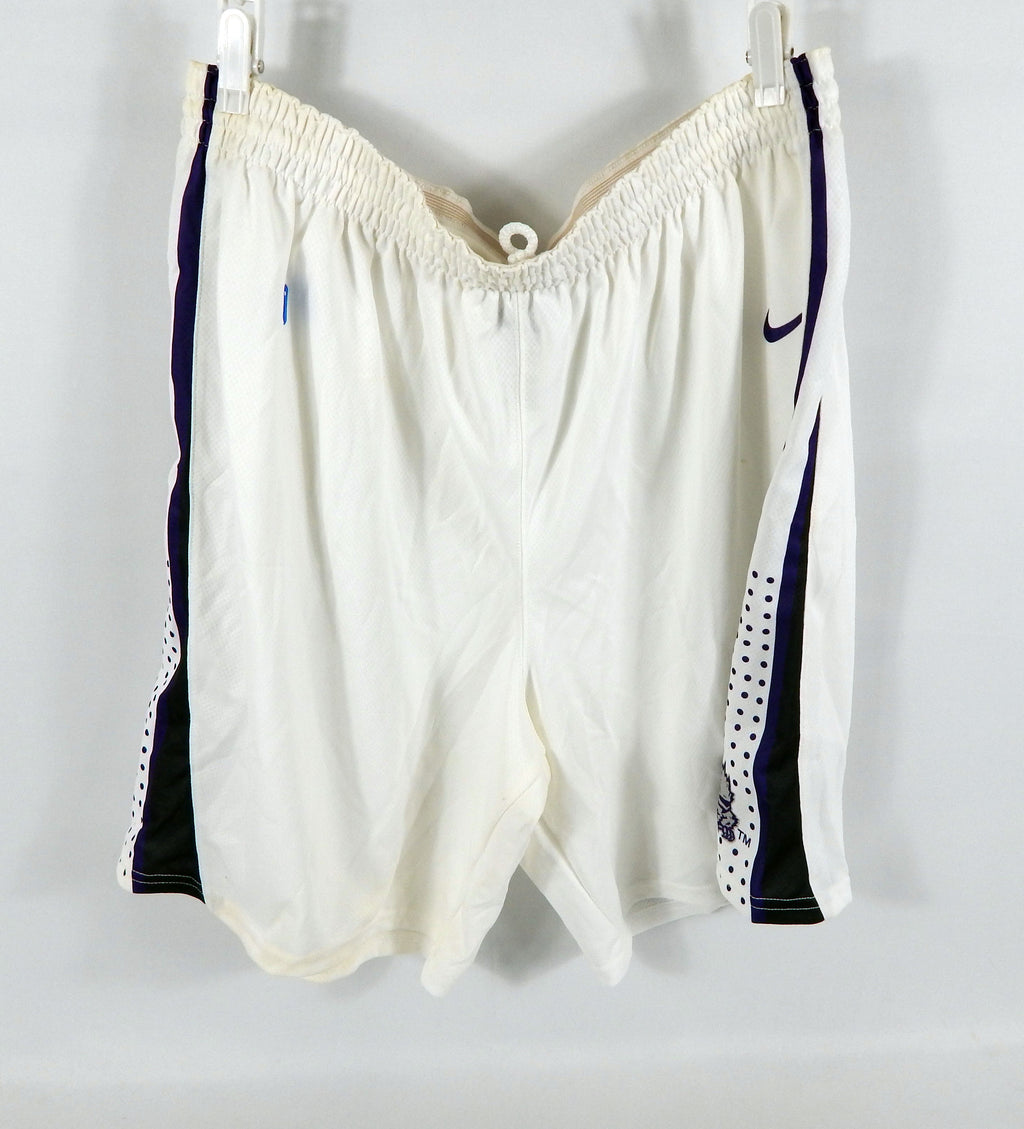 2013-14 Texas Christian TCU Horned Frogs # Game Issued White Shorts 2XL 928