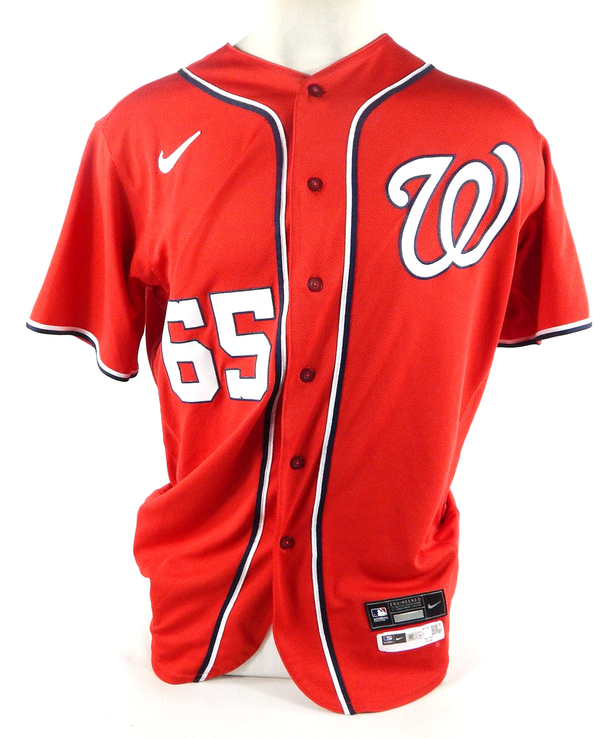 2021 Washington Nationals Raudy Read #65 Game Issued Pos Used Red Jersey 46 798 Pic2