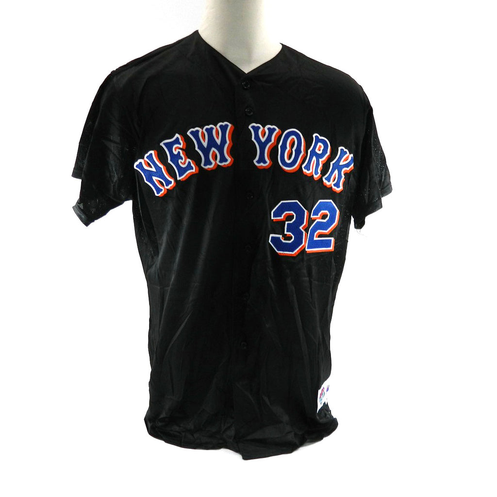 New York Mets Brett Hinchliffe #32 Game Issued Possibly Game Used Black Jersey Pic2