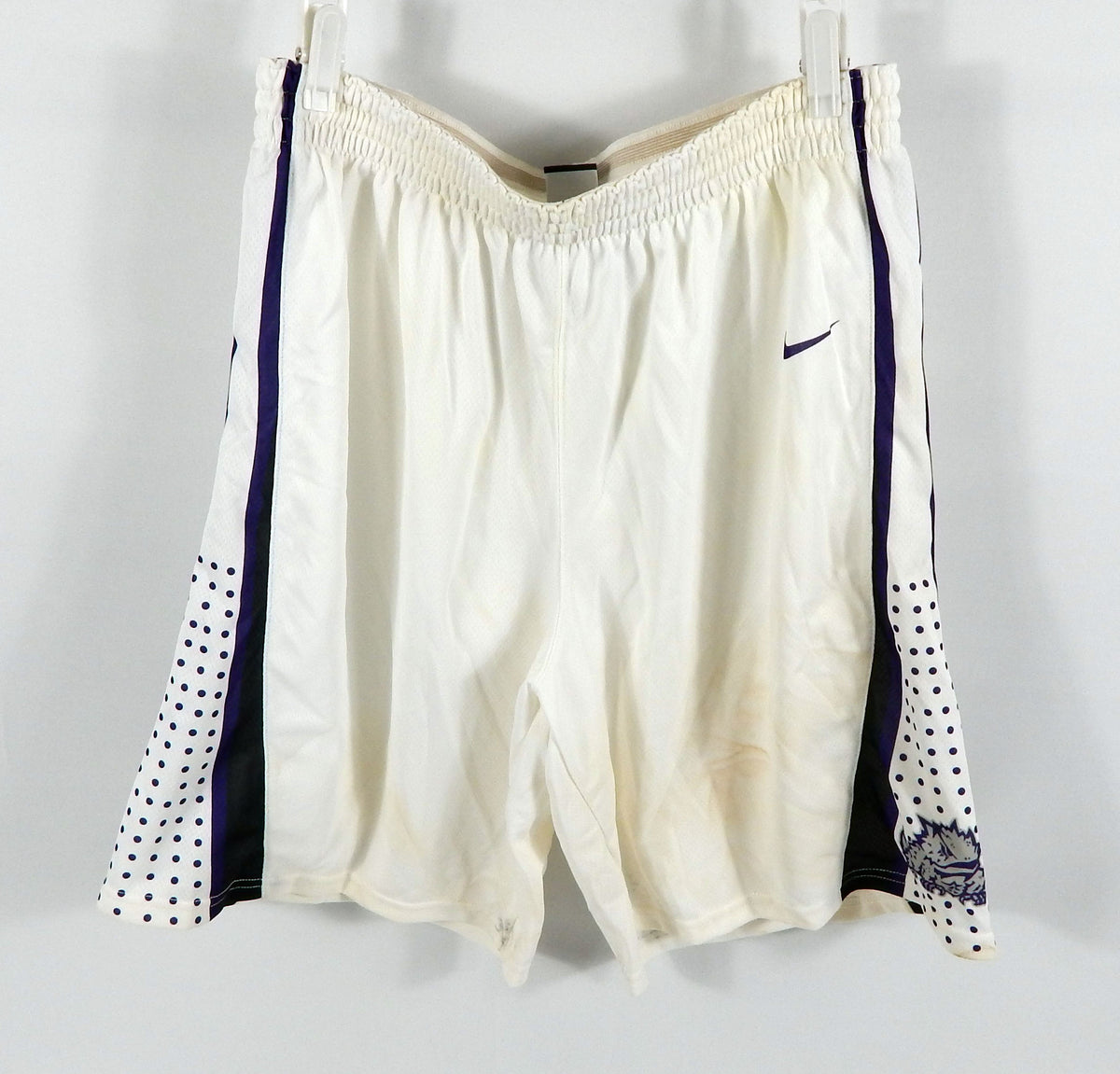 2014-15 Texas Christian TCU Horned Frogs Game Issued White Shorts L 929