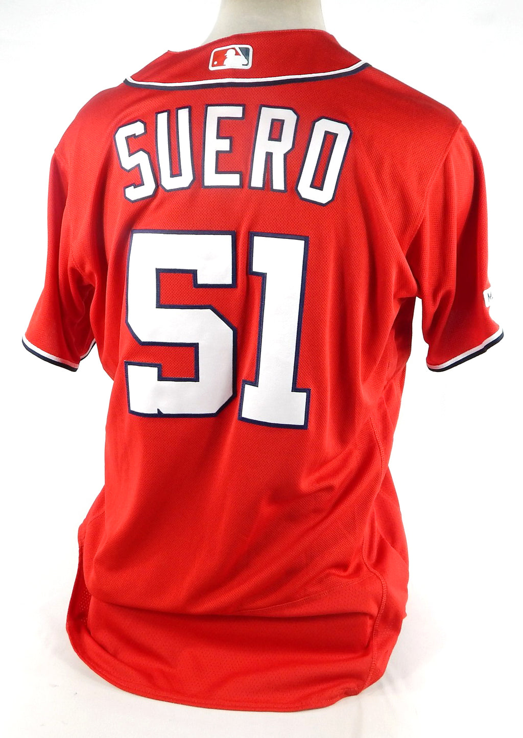2019 Washington Nationals Wander Suero #51 Game Issued P Used Red Jersey 150 P 9