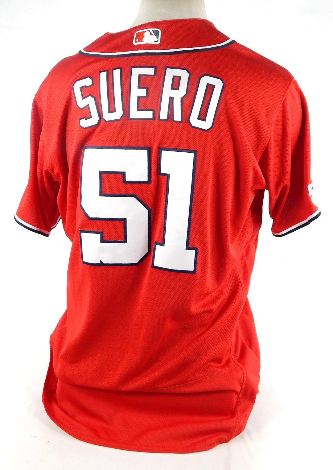 2019 Washington Nationals Wander Suero #51 Game Issued P Used Red Jersey 150 P 9