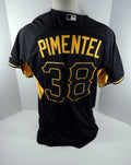 2014 Pittsburgh Pirates Stolmy Pimentel #38 Game Used Black BP ST Jersey 982