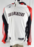 2000s Portland Trail Blazers Game Issued White Warm Up Zip Jacket M 962