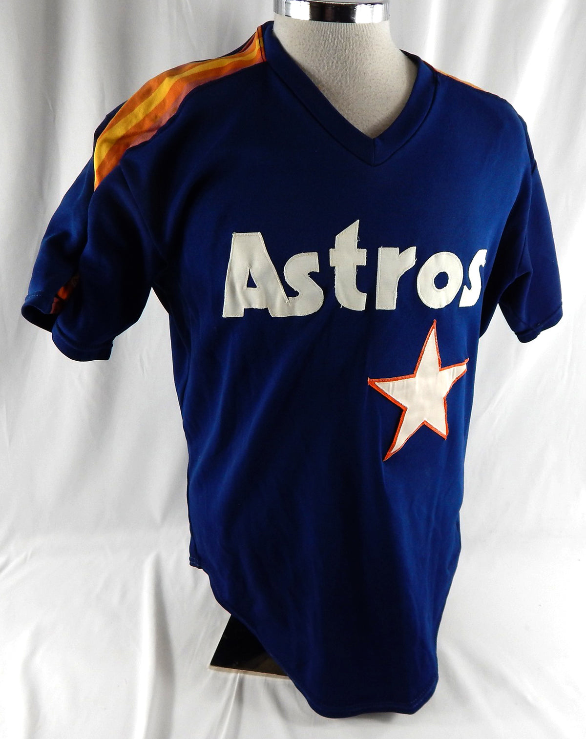 1987-93 Houston Astros #41 Game Used Navy Jersey BP ST NP Rem 44 DP113501