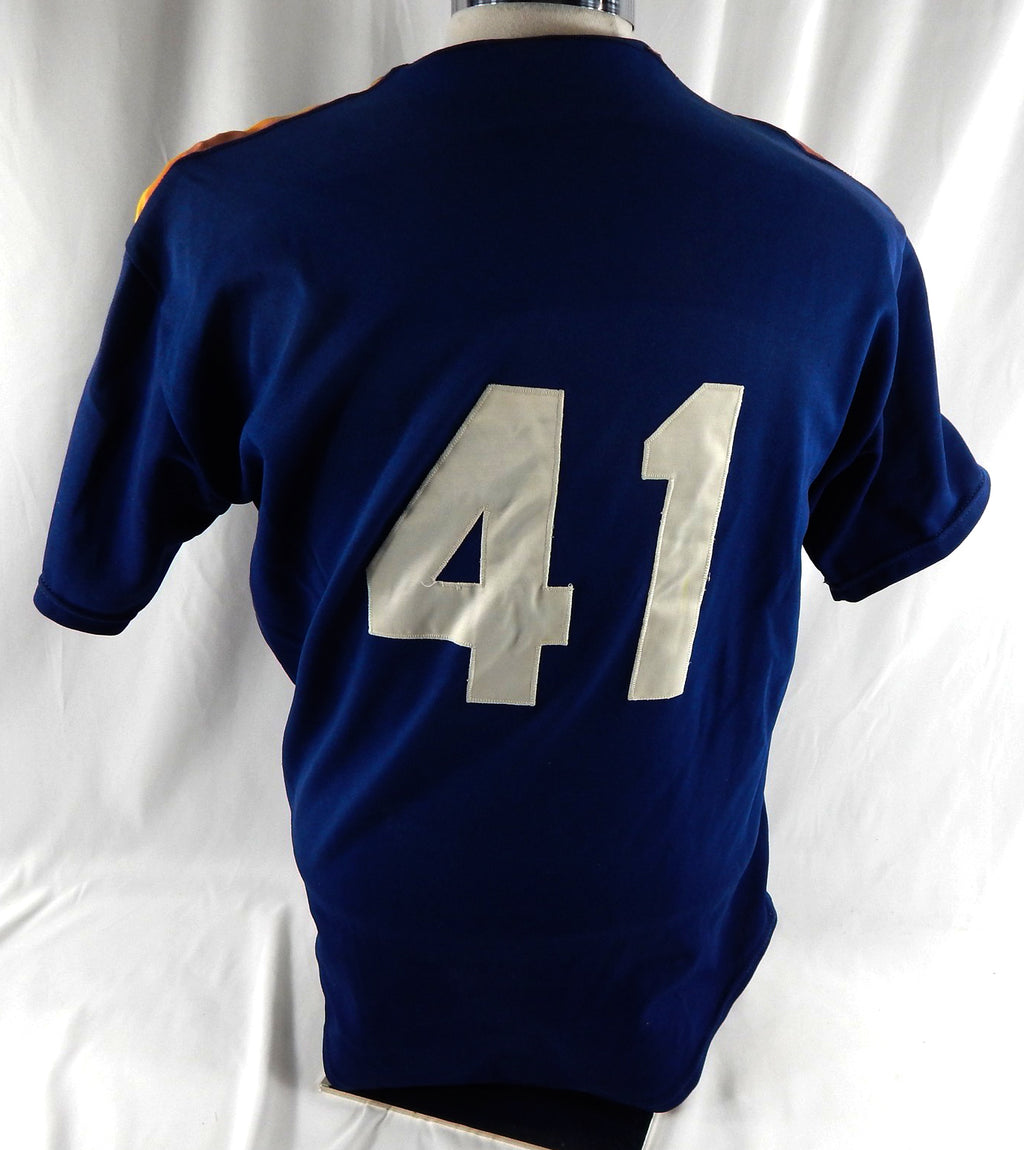1987-93 Houston Astros #41 Game Used Navy Jersey BP ST NP Rem 44 DP113501 Pic2