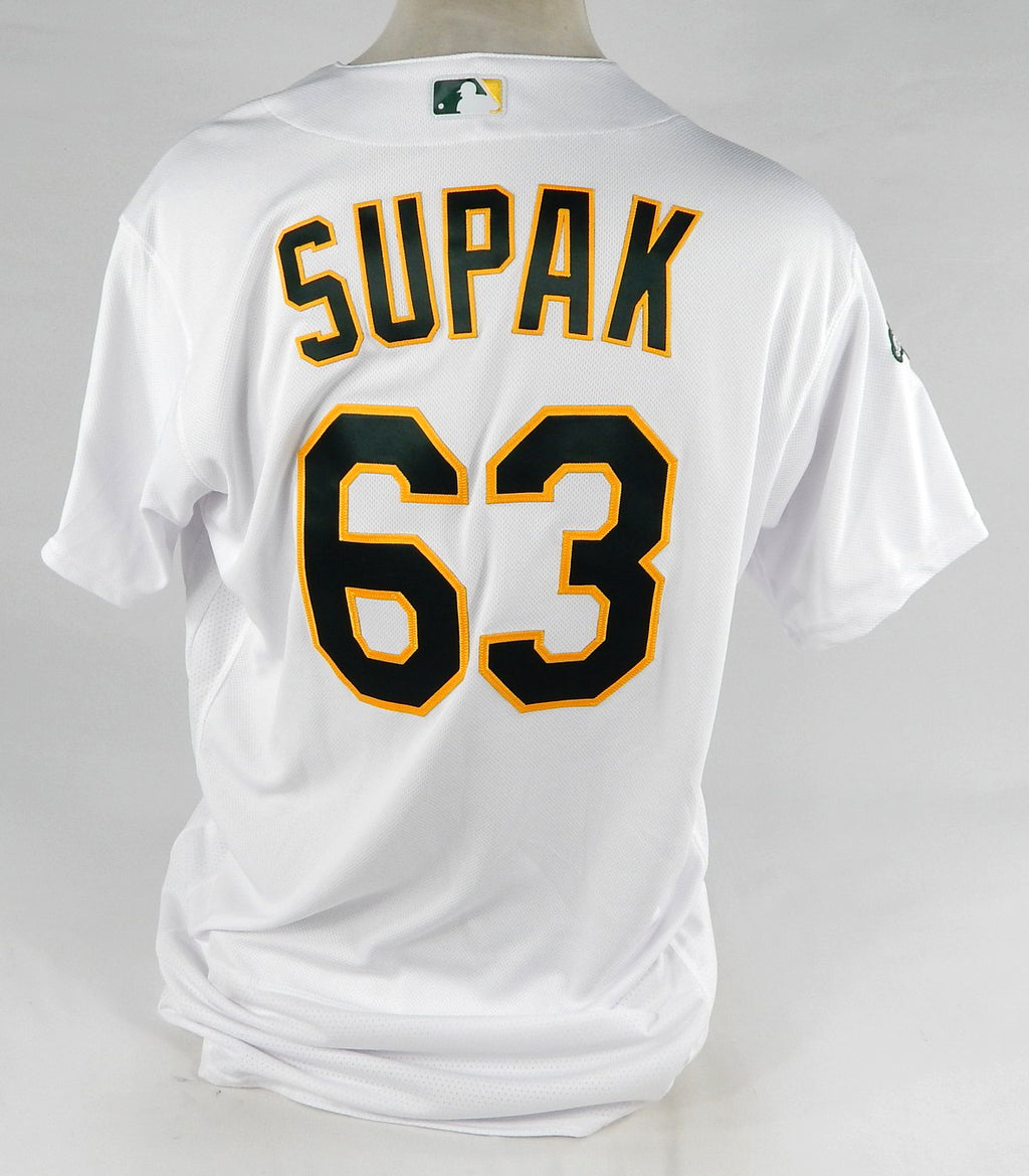 2023 Oakland Athletics Trey Supak #63 Game Issued White Jersey Sal & Vida P 5 Pic2