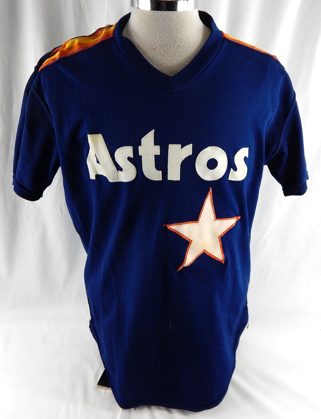 1987-93 Houston Astros #30 Game Used Navy Jersey BP ST NP Rem 44 DP113502