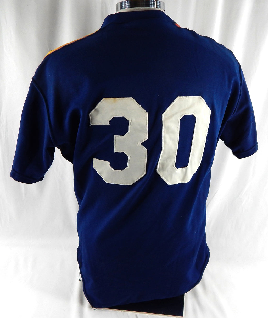 1987-93 Houston Astros #30 Game Used Navy Jersey BP ST NP Rem 44 DP113502 Pic2