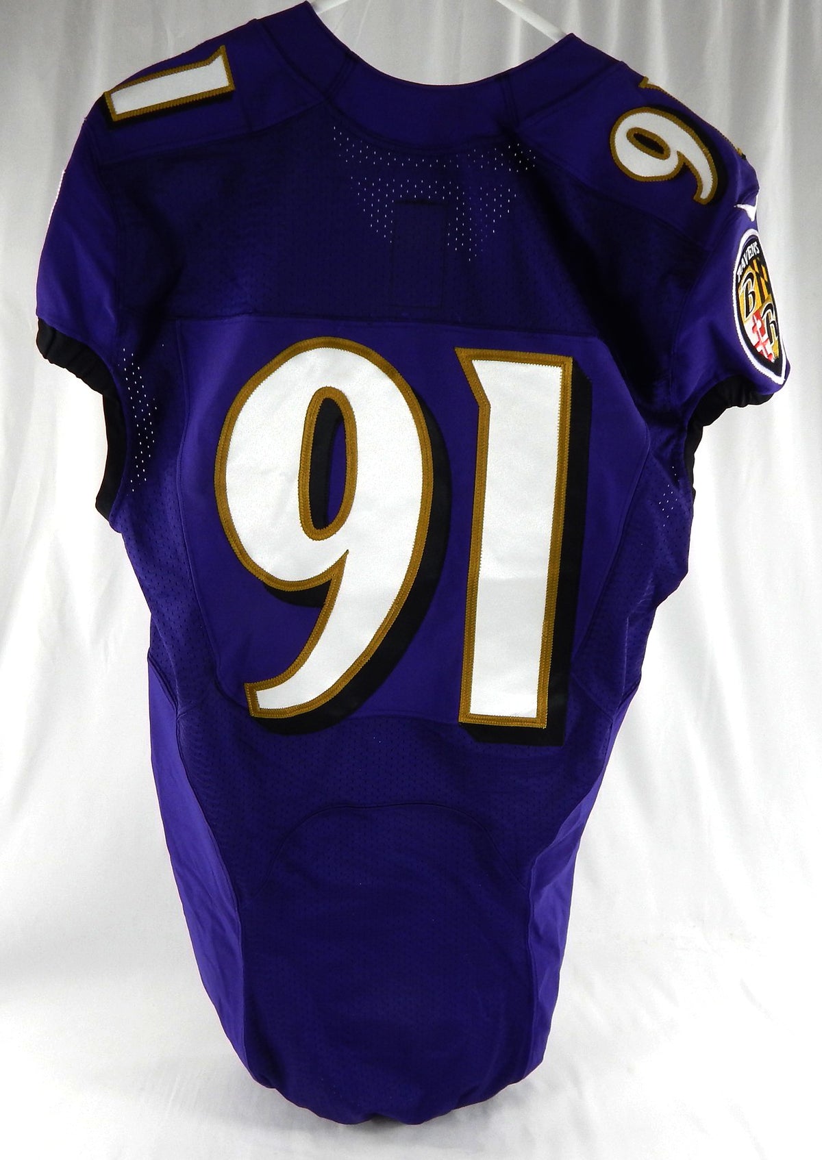 2019 Baltimore Ravens #91 Game Issued Purple Jersey NR R 40 877 Pic2