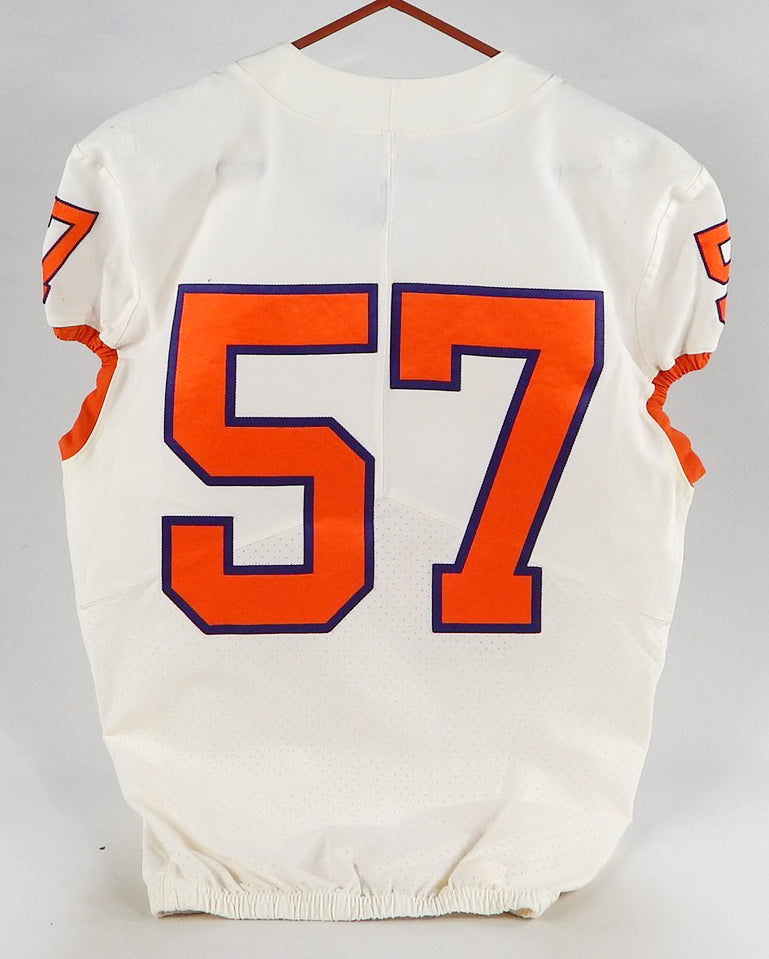 2018-22 Clemson Tigers #57 Game Used White Jersey NP Rem 42 601 Pic2