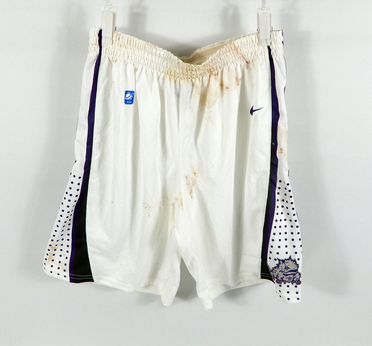 2014-15 Texas Christian TCU Horned Frogs Game Issued White Shorts S DP78936