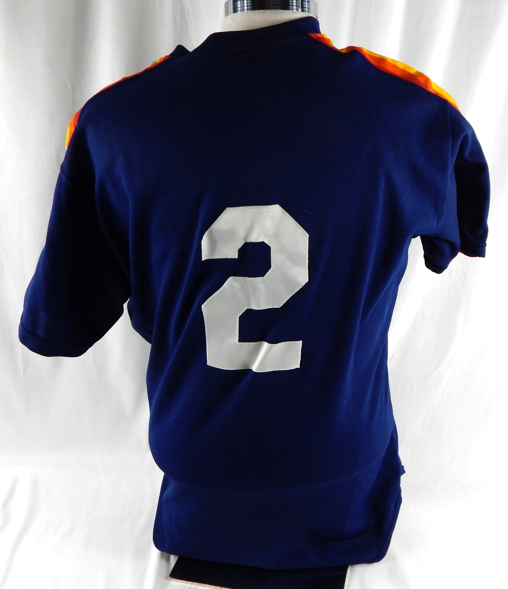 1989 Houston Astros Gerald Young #2 Game Used Navy Jersey BP ST NP Rem 42 504 Pic2