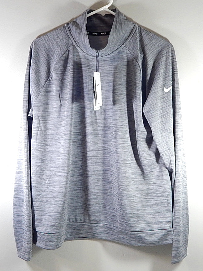 Nike Dri-Fit NBA Team Issued 1/4 Zip Up Long Sleeve Shirt Heather Gray New M
