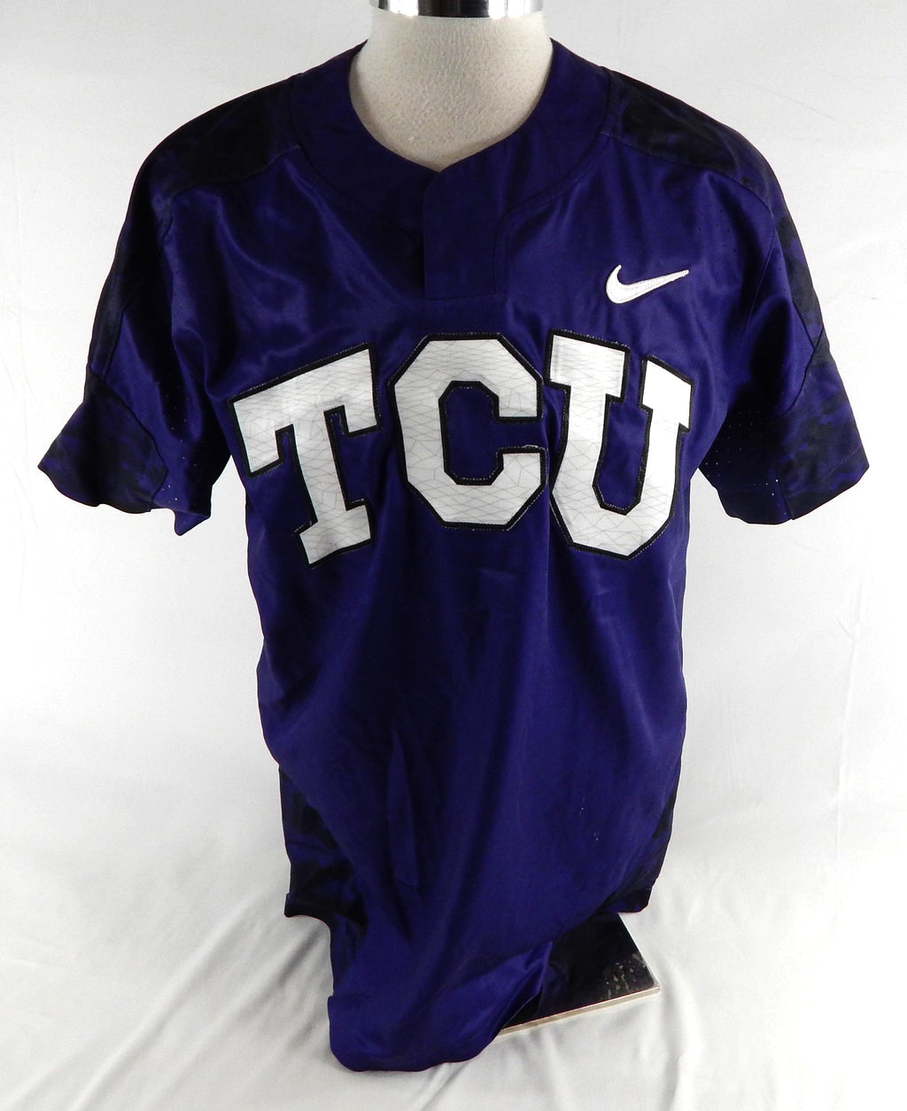 2016 Texas Christian TCU Horned Frogs #37 Game Used Purple Jersey Baseball L 097