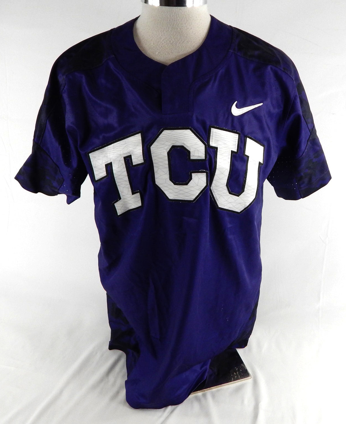 2016 Texas Christian TCU Horned Frogs #37 Game Used Purple Jersey Baseball L 097