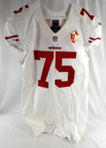 2016 San Francisco 49ers Alex Balducci #75 Game Issued White Jersey 70th P 48 1