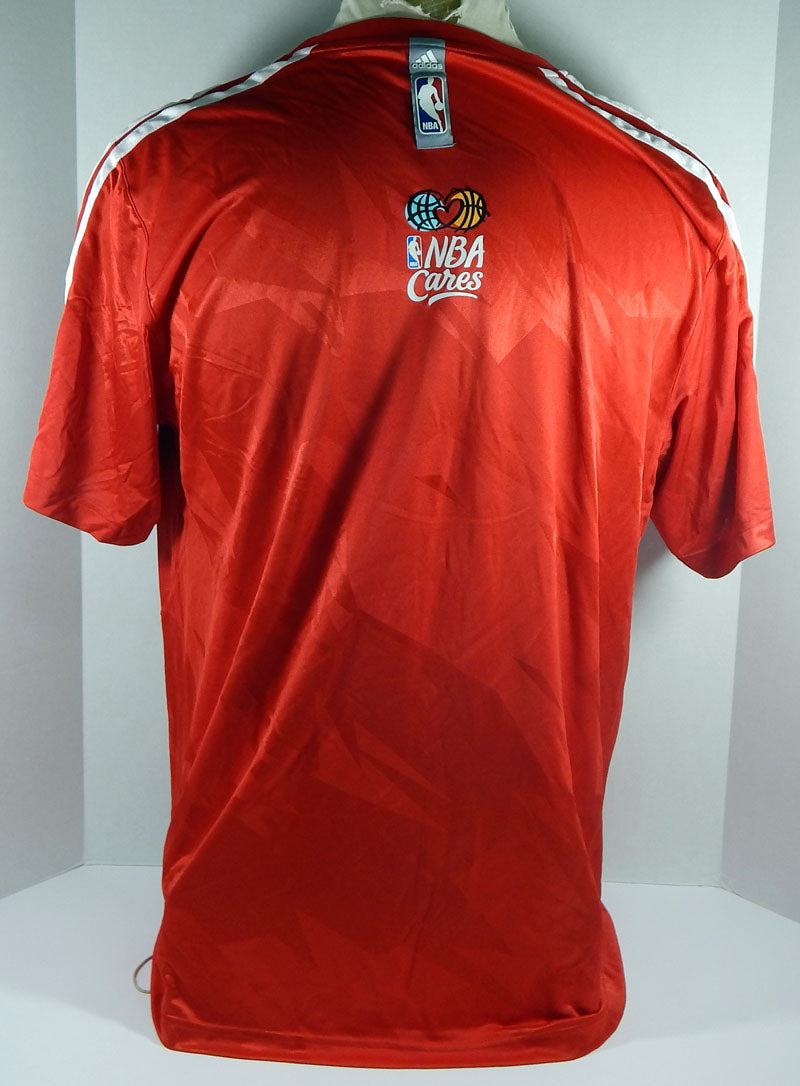 2013-14 NBA Fit Game Issued Red Basketball Shooting Shirt Adidas 3XL2 297 Pic2