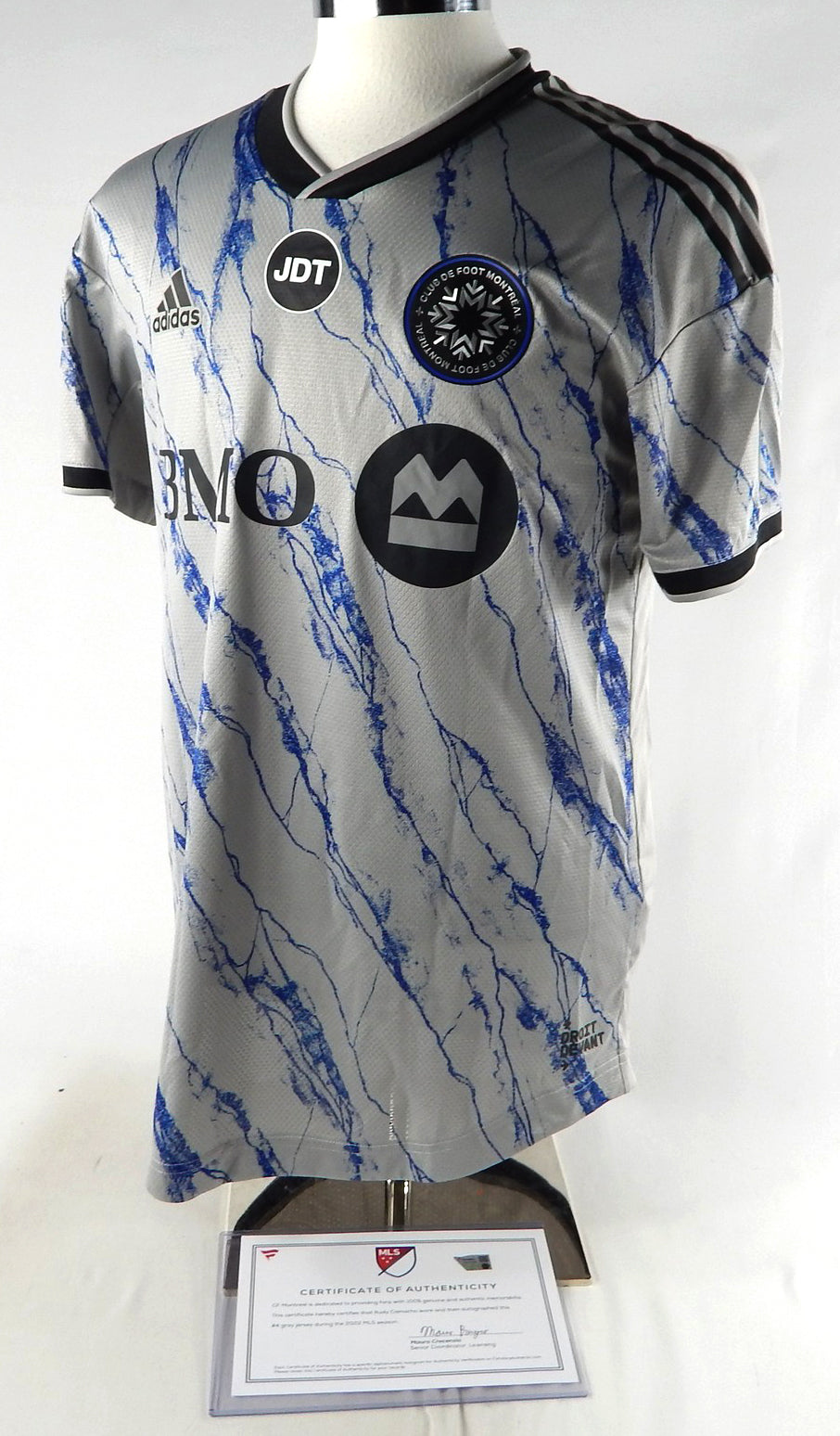 2022 CF Montreal Rudy Camacho #4 Game Used Signed Grey Jersey MLS Soccer M 178