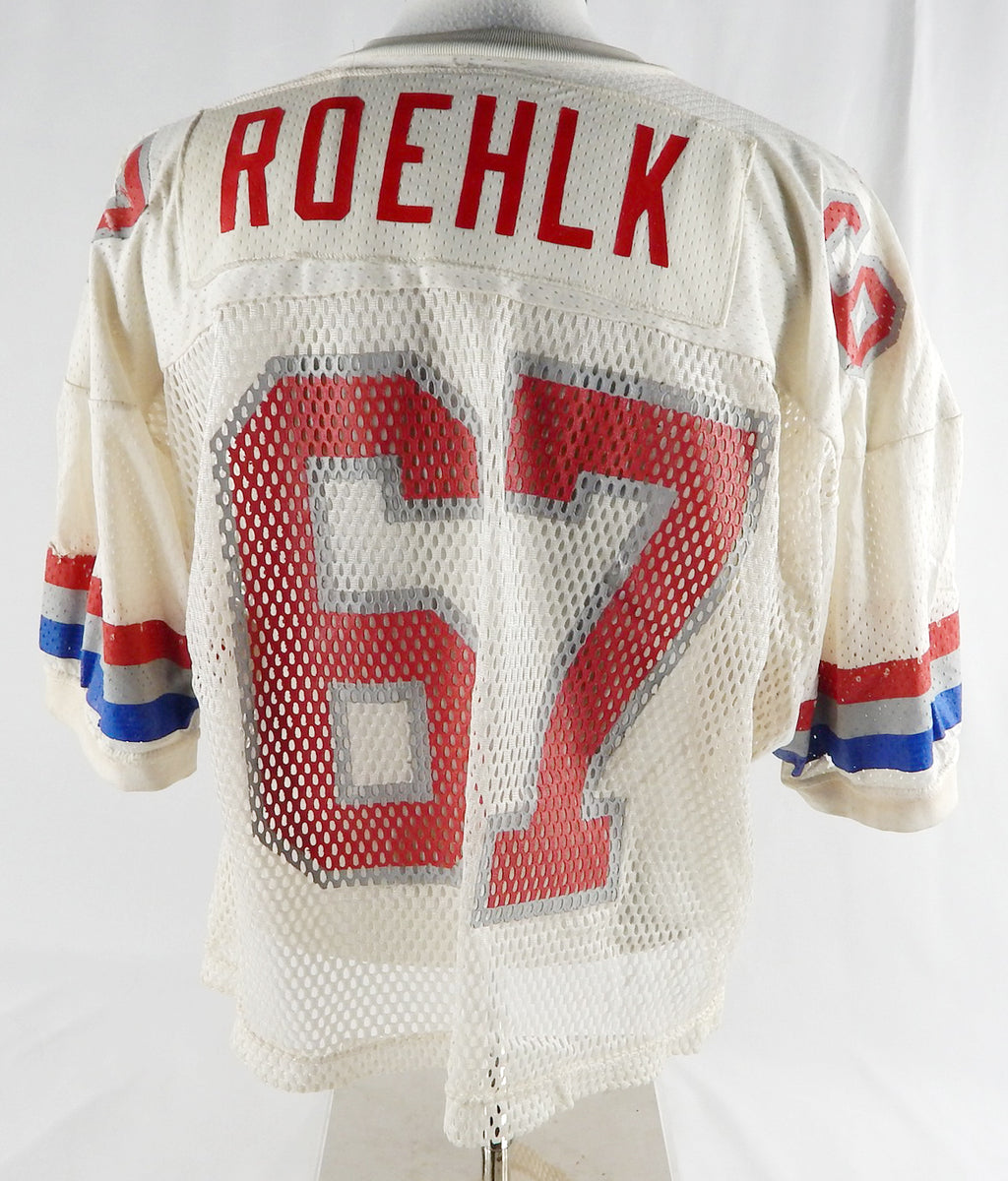 1987 Washington Commandos Jon Roehlk #67 Game Used White Jersey 48 240 Pic2