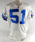 1997 Detroit Lions Ward #51 Game Used White Jersey 50 427