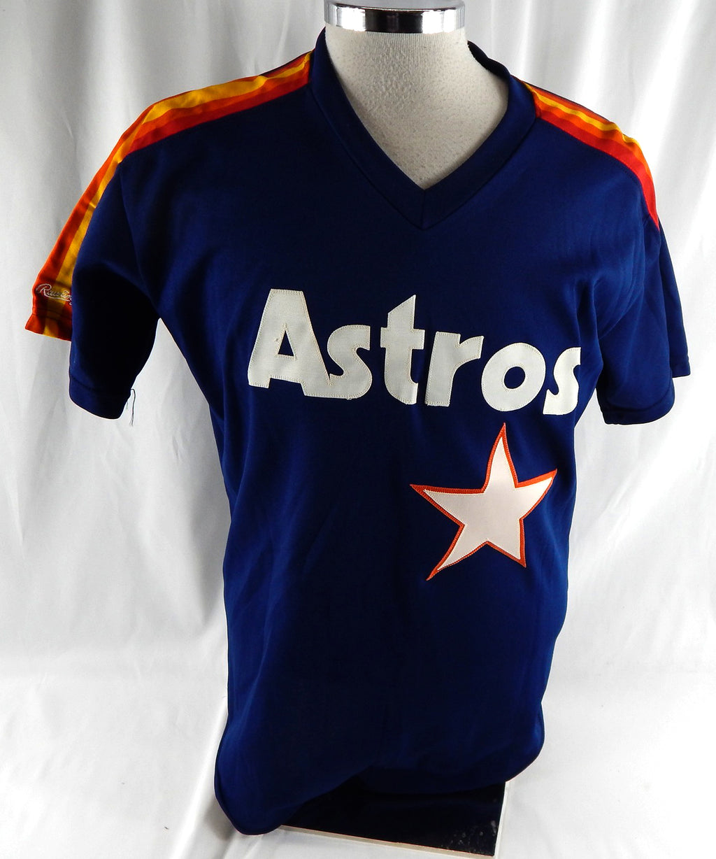 1988 Houston Astros #24 Game Used Navy Jersey BP ST NP Rem 42 DP113511
