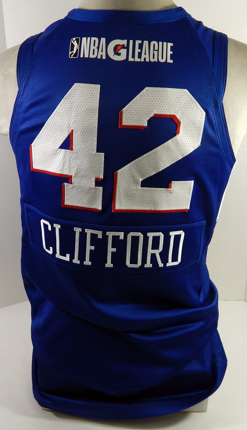 2019-20 Delaware Blue Coats Dennis Clifford #42 Game Used Blue Jersey 48 39