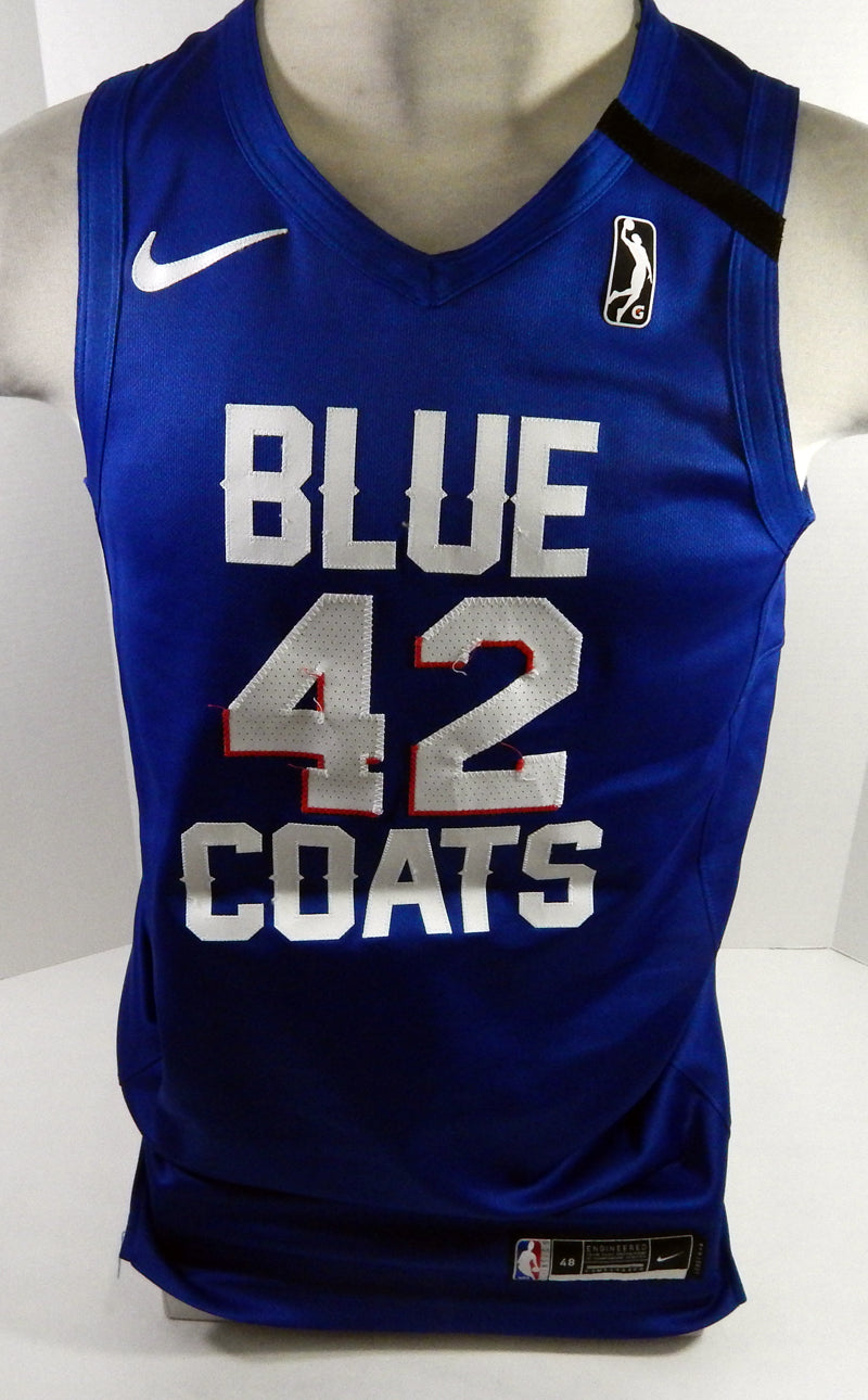 2019-20 Delaware Blue Coats Dennis Clifford #42 Game Used Blue Jersey 48 39 Pic2