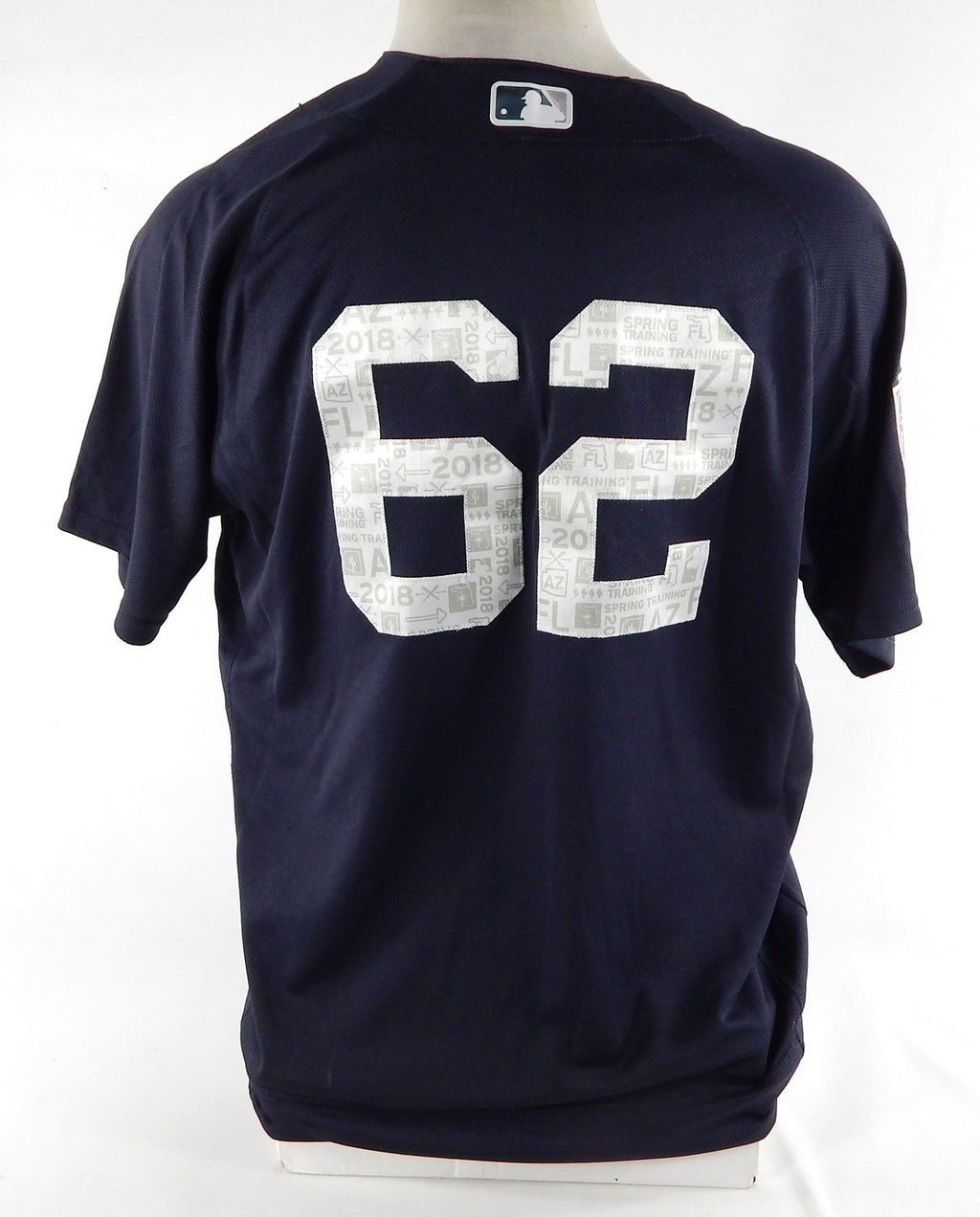 2018 New York Yankees Giovanny Gallegos #62 Game Used Navy Jersey ST P 46 13 Pic2