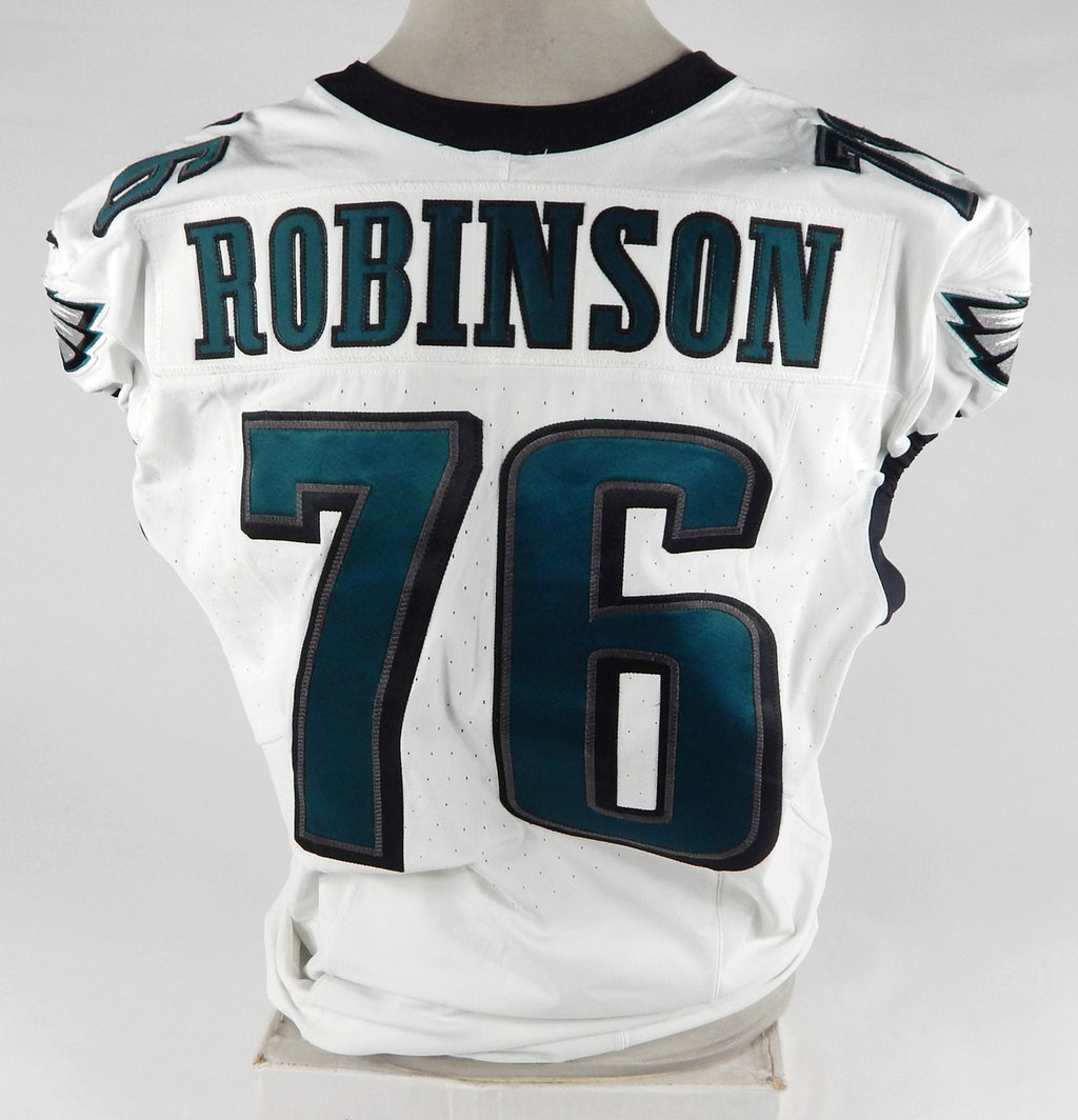 2023 Philadelphia Eagles Tyrese Robinson #76 Game Used White Jersey 48 DP71292