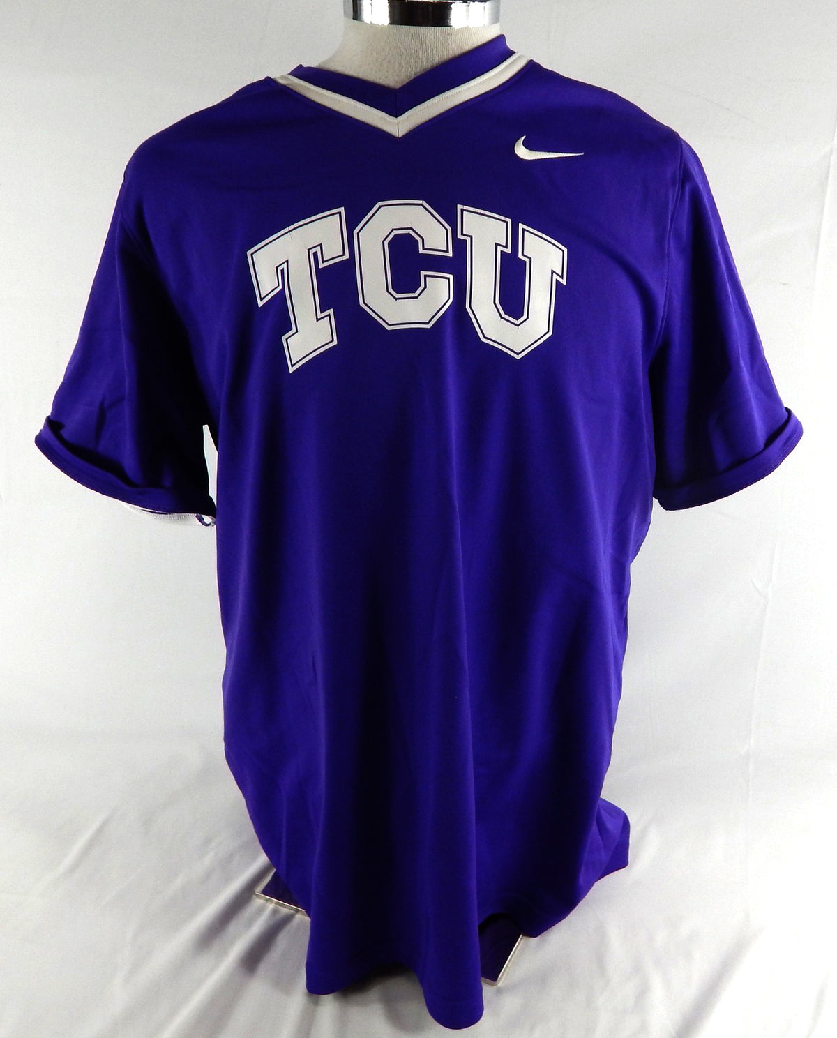 2023 Texas Christian TCU Frogs #27 Game Used Purple Practice Jersey Baseball 4